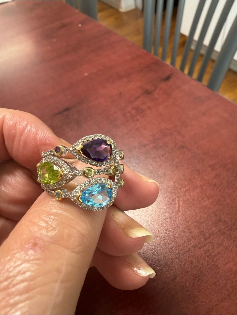 Multi Gemstone Statement Ring